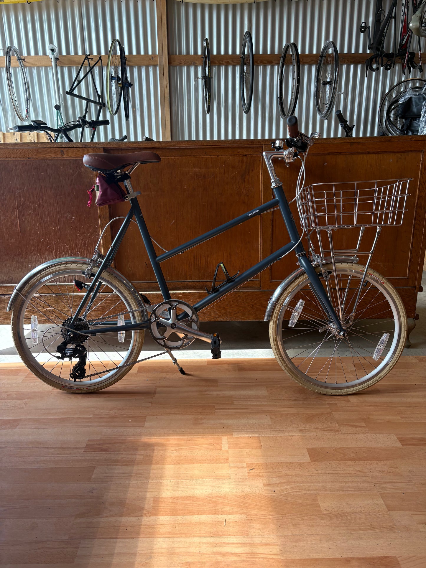 Ex-Demo tokyobike Calin Mini Velo 55cm with Pelago Rasket, Topo Bag, Bottle Cage & Fenders